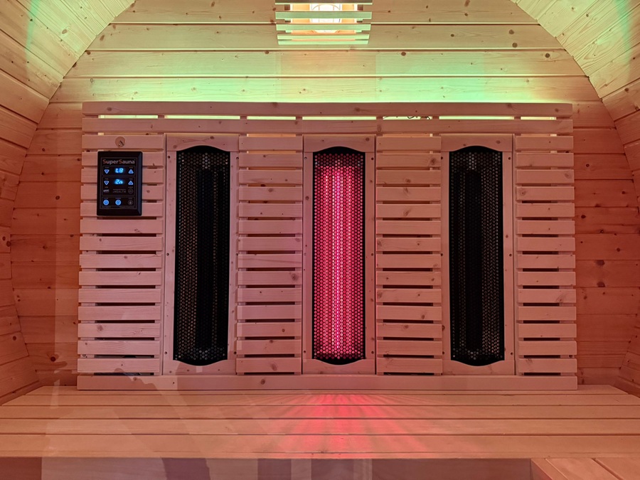 Buiten sauna met infrarood